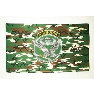 AZ FLAG Usa 101 Airborne Flag 3x5 Ft 100D Polyester Us American Army Banner with Two Metal Grommets Fade Resistant Vivid Colors 3' x 5' Feet 150x90 Cm AZ FLAG Usa 101 Airborne Flag 3x5 Ft 100D Polyester Us American Army Banner with Two Metal Grommets Fade Resistant Vivid Colors 3' x 5' Feet 150x90 Cm