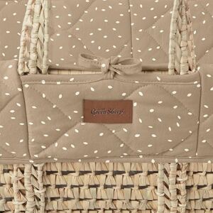 The Little Green Sheep Quilted Moses Basket Replacement Liner Truffle Rice Print The Little Green Sheep Quilted Moses Basket Replacement Liner Truffle Rice Print
