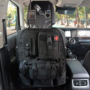 MAIKER OFF ROAD Universal Tactical Vehicle Seat Back Organizer with 3 Detachable Molle Pouch Medical Pouch,Tool Pouch,Large Admin Pouch Vehicle Panel Organizer Storage Bag for All Vehicle MAIKER OFF ROAD Universal Tactical Vehicle Seat Back Organizer with 3 Detachable Molle Pouch Medical Pouch,Tool Pouch,Large Admin Pouch Vehicle Panel Organizer Storage Bag for All Vehicle