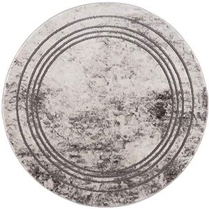 carpet city Rug Living Room Border 160 cm Round Grey Mottled Modern Rug Short Pile carpet city Rug Living Room Border 160 cm Round Grey Mottled Modern Rug Short Pile