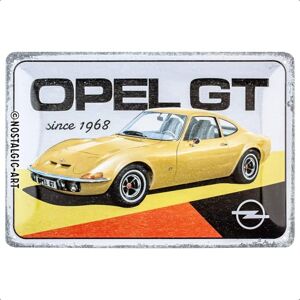 Nostalgic-Art Retro Tin Sign, 20 x 30 cm, Opel GT Since 1968 Gift Idea for Opel Accessories Fans, Original Licensed Product (OLP), Made of Metal, Vintage Design, Tin Signs Sayings Nostalgic-Art Retro Tin Sign, 20 x 30 cm, Opel GT Since 1968 Gift Idea for Opel Accessories Fans, Original Licensed Product (OLP), Made of Metal, Vintage Design, Tin Signs Sayings