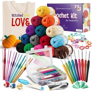 Hearth & Harbor Learn to Crochet Kit for Beginner Adults – Crocheting Kit, 1500 Yards Crochet Yarn, Crochet Hook Set, Crochet Accessories and Supplies Hearth & Harbor Learn to Crochet Kit for Beginner Adults – Crocheting Kit, 1500 Yards Crochet Yarn, Crochet Hook Set, Crochet Accessories and Supplies