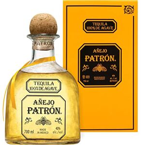Patrón Añejo Premium Tequila with Gift Box, 40% ABV, 70cl / 700ml, Made from the Finest 100% Weber Blue Agave, Handcrafted in Small Batches in Mexico, Aged For Over 12 Months in Oak Casks Patrón Añejo Premium Tequila with Gift Box, 40% ABV, 70cl / 700ml, Made from the Finest 100% Weber Blue Agave, Handcrafted in Small Batches in Mexico, Aged For Over 12 Months in Oak Casks