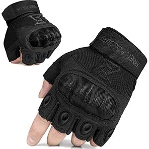 FREE SOLDIER Full Finger Outdoor Sports Cycling Biker Gloves Motorcycle Gloves Fingerless Glove for Hiking Climbing Cross Country Working Men's Gloves(S,Black Fingerless) FREE SOLDIER Full Finger Outdoor Sports Cycling Biker Gloves Motorcycle Gloves Fingerless Glove for Hiking Climbing Cross Country Working Men's Gloves(S,Black Fingerless)