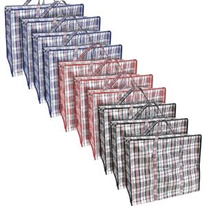 ANSIO Extra Large Jumbo Laundry Bags Pack of 10 Storage Bags Reusable Laundry Bags with Zips Ideal for Moving House Clothing & Wardrobe Storage (80L x 30W x 60H cm) Assorted colors ANSIO Extra Large Jumbo Laundry Bags Pack of 10 Storage Bags Reusable Laundry Bags with Zips Ideal for Moving House Clothing & Wardrobe Storage (80L x 30W x 60H cm) Assorted colors