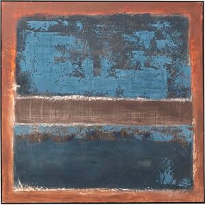 KARE Design Framed Picture Silence, Blue, Brown, Square, Abstract Wall Art, Modern Design, Decorative Home Accessories for Living Room, Bedroom, 120x120cm (HxW) KARE Design Framed Picture Silence, Blue, Brown, Square, Abstract Wall Art, Modern Design, Decorative Home Accessories for Living Room, Bedroom, 120x120cm (HxW)