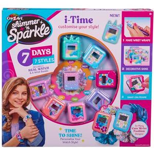CRA-Z-ART Shimmer N Sparkle I Time Real working digital watch with decorative skins, pop on frames and scrunchie wrist wrap straps For girls aged 8+ CRA-Z-ART Shimmer N Sparkle I Time Real working digital watch with decorative skins, pop on frames and scrunchie wrist wrap straps For girls aged 8+