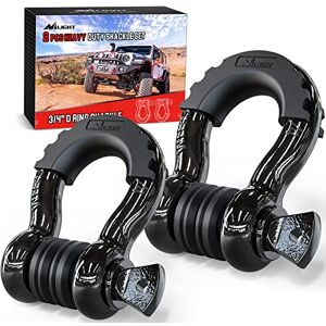 Nilight 90052B 2 Pack 3/4" D-Ring Shackle 4.75 Ton (9500 Lbs) Capacity with 7/8" Pin Heavy Duty Off Road Recovery Shackle with Isolators & Washer Kit for Jeep Truck Vehicle, Black Nilight 90052B 2 Pack 3/4" D-Ring Shackle 4.75 Ton (9500 Lbs) Capacity with 7/8" Pin Heavy Duty Off Road Recovery Shackle with Isolators & Washer Kit for Jeep Truck Vehicle, Black