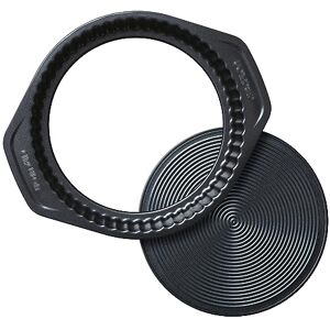 Circulon Ultimum Flan Tin 25cm Non Stick Quiche Tins with Loose Base Freezer & Dishwasher Safe Carbon Steel Tart Tins with Large Handles, 10 Circulon Ultimum Flan Tin 25cm Non Stick Quiche Tins with Loose Base Freezer & Dishwasher Safe Carbon Steel Tart Tins with Large Handles, 10