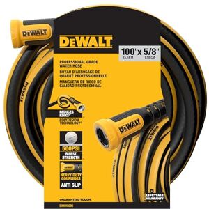 DeWalt DXMH3288 Professional Grade Heavy-Duty Water Hose 100' x 5/8" Garden, Yellow, Black DeWalt DXMH3288 Professional Grade Heavy-Duty Water Hose 100' x 5/8" Garden, Yellow, Black