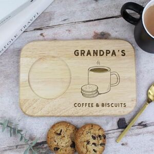 eBuyGB Engraved Grandpa's Serving Board For Coffee & Biscuits Wood Treat Board, Gifts for Grandpa, Papa, Taid Gifts for Grandad eBuyGB Engraved Grandpa's Serving Board For Coffee & Biscuits Wood Treat Board, Gifts for Grandpa, Papa, Taid Gifts for Grandad