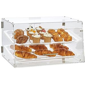 VEVOR Pastry Display Case, 2-Tier Commercial Countertop Bakery Display Case, Acrylic Display Box with Rear Door Access & Removable Shelves, Keep Fresh for Donut Bagels Cake Cookie, 20.7"x13.2"x11.9 VEVOR Pastry Display Case, 2-Tier Commercial Countertop Bakery Display Case, Acrylic Display Box with Rear Door Access & Removable Shelves, Keep Fresh for Donut Bagels Cake Cookie, 20.7"x13.2"x11.9