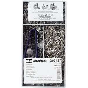 Prym 390127 Non-sew Press Fasteners Jersey Brass pronged Ring 10mm si-co, Metal,Silver Prym 390127 Non-sew Press Fasteners Jersey Brass pronged Ring 10mm si-co, Metal,Silver