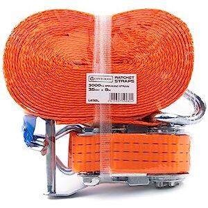 Centurion Heavy Duty Ratchet Strap 8m x 35mm 3000kg Break Strength Double J Hooks EN12195-2 Compliant Tie Down Strap for Trailers, Vans, Roof Racks & Cargo Centurion Heavy Duty Ratchet Strap 8m x 35mm 3000kg Break Strength Double J Hooks EN12195-2 Compliant Tie Down Strap for Trailers, Vans, Roof Racks & Cargo