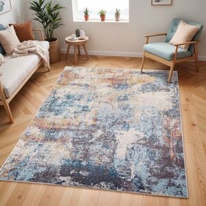 Livabliss Clearwater Abstract Rug Area Rugs Living Room 140x200 cm, Dining Room, Lounge, Kitchen, Bedroom Modern Marble Large Rug, Soft Luxurious Easy Care Medium Pile, Blue, Ivory and Grey Livabliss Clearwater Abstract Rug Area Rugs Living Room 140x200 cm, Dining Room, Lounge, Kitchen, Bedroom Modern Marble Large Rug, Soft Luxurious Easy Care Medium Pile, Blue, Ivory and Grey