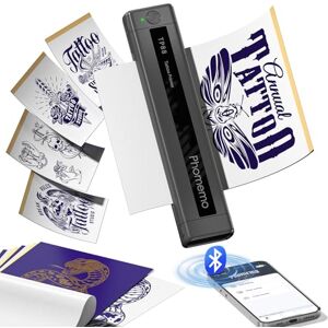 Phomemo TP88 Tattoo Transfer Stencil Printer Thermal Tattoo Printer with 10pcs Transfer, Bluetooth, Portable, Suitable for Outdoor, Home, Studio, Compatible with Smartphone & PC Phomemo TP88 Tattoo Transfer Stencil Printer Thermal Tattoo Printer with 10pcs Transfer, Bluetooth, Portable, Suitable for Outdoor, Home, Studio, Compatible with Smartphone & PC
