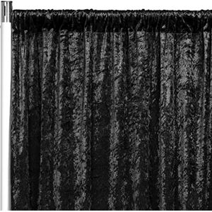 CV Linens 11360us Velvet Drape-305cm x 132cm Backdrop Curtain Panel Black 1 Pc CV Linens 11360us Velvet Drape-305cm x 132cm Backdrop Curtain Panel Black 1 Pc