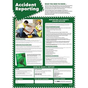 Daydream Education Accident Reporting Health and Safety Posters Laminated Gloss Paper 420mm x 594mm (A2) Health and Safety Office and Commercial Wall Charts Education Charts by Daydream Education Accident Reporting Health and Safety Posters Laminated Gloss Paper 420mm x 594mm (A2) Health and Safety Office and Commercial Wall Charts Education Charts by