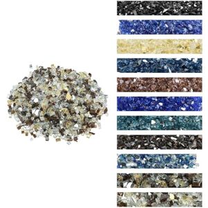 VEVOR Fire Glass, 10 LBS / 4.5 KG High-Temperature Resistant Fireplace Rocks, 1/2-Inch / 12.7 mm Reflective Firepit Glass Rock, High Luster Stone Landscaping for Fire Pit Table, Copper + Clear + Gold VEVOR Fire Glass, 10 LBS / 4.5 KG High-Temperature Resistant Fireplace Rocks, 1/2-Inch / 12.7 mm Reflective Firepit Glass Rock, High Luster Stone Landscaping for Fire Pit Table, Copper + Clear + Gold
