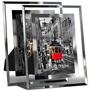 Giftgarden 6x4 Glass Photo Picture Frames Set for 6x4 Photograph Desktop Display 2 PCS Giftgarden 6x4 Glass Photo Picture Frames Set for 6x4 Photograph Desktop Display 2 PCS