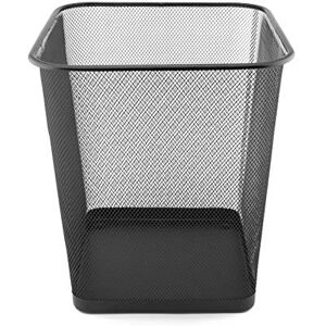 D.RECT Metal Mesh Waste Bin 18L – Black Rubbish Bin for Office, Bedroom & Home – Durable Steel Frame, Breathable Mesh, Leak-Proof Bottom – Ideal for Paper, Plastic & General Waste D.RECT Metal Mesh Waste Bin 18L – Black Rubbish Bin for Office, Bedroom & Home – Durable Steel Frame, Breathable Mesh, Leak-Proof Bottom – Ideal for Paper, Plastic & General Waste