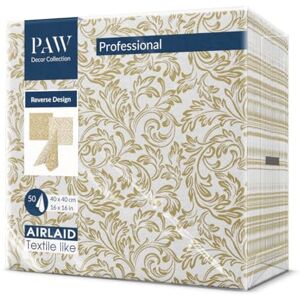 PAW Decor Collection Paw Airlaid Napkins Fabric-Like (40 x 40 cm) I Pack of 50 I Ideal for Weddings, Christenings, Communion, Birthdays I Table Decoration Back Pattern Baroque Gold I Reverse Baroque Etude Gold PAW Decor Collection Paw Airlaid Napkins Fabric-Like (40 x 40 cm) I Pack of 50 I Ideal for Weddings, Christenings, Communion, Birthdays I Table Decoration Back Pattern Baroque Gold I Reverse Baroque Etude Gold