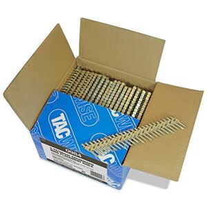 Tacwise 0984 Extra Galvanised Framing Nails 3.75 / 38 mm, Positive Placement, Round Head, Ring Shank, 34° Inclined, Paper Collated, Pack of 3,000 Tacwise 0984 Extra Galvanised Framing Nails 3.75 / 38 mm, Positive Placement, Round Head, Ring Shank, 34° Inclined, Paper Collated, Pack of 3,000