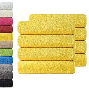 NatureMark 8 Hand Towels, Yellow, Pack of 8-50 x 100 cm NatureMark 8 Hand Towels, Yellow, Pack of 8-50 x 100 cm