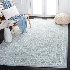 Safavieh Medallion Rug, Carpets for Living Room, Dining Room, Bedroom Adirondack Collection, Short Pile, in Slate and Ivory, 122 X 183 cm Safavieh Medallion Rug, Carpets for Living Room, Dining Room, Bedroom Adirondack Collection, Short Pile, in Slate and Ivory, 122 X 183 cm