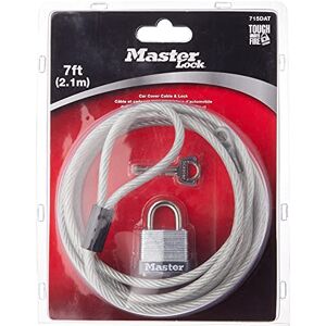 Master Lock 715DAT Braided Car Cover Laminated Steel Padlock, 7 ft Cable and 1-1/8 in. Wide Lock Master Lock 715DAT Braided Car Cover Laminated Steel Padlock, 7 ft Cable and 1-1/8 in. Wide Lock