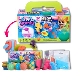 Simply Toys Surprize Bombz 20-Piece Mega Bath Bomb Pack Kids Bath Bombs with Toys Inside for Ages 3+ Egg Bath Bombs, Bath Beans, Sprinkle Sachets, 3D Puzzles & Surprise Sponge Toys Stain-Free Simply Toys Surprize Bombz 20-Piece Mega Bath Bomb Pack Kids Bath Bombs with Toys Inside for Ages 3+ Egg Bath Bombs, Bath Beans, Sprinkle Sachets, 3D Puzzles & Surprise Sponge Toys Stain-Free