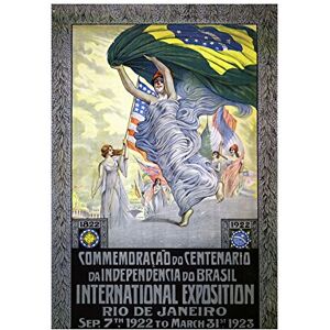 Wee Blue Coo Ad Political Brazil Independence Rio Centenary Wall Art Print Wee Blue Coo Ad Political Brazil Independence Rio Centenary Wall Art Print
