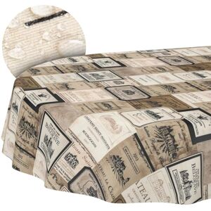 ANRO Tablecloth Fabric Washable Tablecloth Easy Care Lotus Effect Stain-Resistant and Water-Repellent for Indoor Outdoor Use Oval 180 x 140 cm Wine ANRO Tablecloth Fabric Washable Tablecloth Easy Care Lotus Effect Stain-Resistant and Water-Repellent for Indoor Outdoor Use Oval 180 x 140 cm Wine