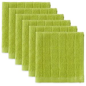 DII Basic Terry Collection Solid Windowpane Dishcloth Set, 12x12, Avocado, 6 Count DII Basic Terry Collection Solid Windowpane Dishcloth Set, 12x12, Avocado, 6 Count