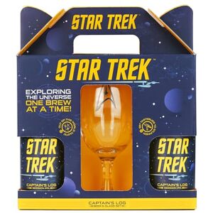 Blue Tree Star Trek Captains Log IPA Gift Set. 2 x 330ml cans of Beer, 4.2% ABV, and Branded Chalice Glass. Gift for Star Trek Fans on Birthdays, Christmas or Father's Day. By Gifts. Blue Tree Star Trek Captains Log IPA Gift Set. 2 x 330ml cans of Beer, 4.2% ABV, and Branded Chalice Glass. Gift for Star Trek Fans on Birthdays, Christmas or Father's Day. By Gifts.