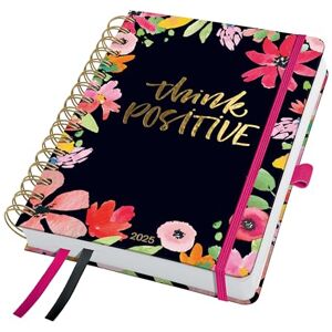 Sigel J5600 Jolie Spiral Diary 2025, Flower Love, 120 GSM, 16,8 x 21,5 cm, hardcover, 240 Pages, Black, Pink Sigel J5600 Jolie Spiral Diary 2025, Flower Love, 120 GSM, 16,8 x 21,5 cm, hardcover, 240 Pages, Black, Pink