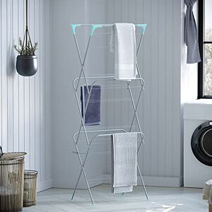 Home Vida Clothes Drying Rack Foldable 3 Tier Clothes Airer with 14m Drying Space, Foldable Design, Indoor/Outdoor Use, Silver Home Vida Clothes Drying Rack Foldable 3 Tier Clothes Airer with 14m Drying Space, Foldable Design, Indoor/Outdoor Use, Silver