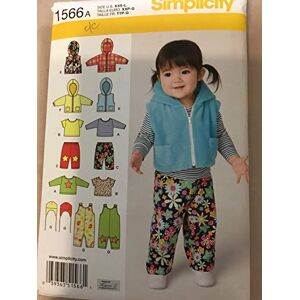 Simplicity Sewing Pattern 1566: Babies' Separates, Size A, Paper, White, A (XXS-XS-S-M-L) Simplicity Sewing Pattern 1566: Babies' Separates, Size A, Paper, White, A (XXS-XS-S-M-L)