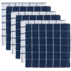 DII Nautical Blue Cotton Kitchen Dish Cloths - Set of 6 DII Nautical Blue Cotton Kitchen Dish Cloths - Set of 6