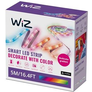 WiZ Smart RGBIC LED Strip Light, 5 m, 16 Million Colors, Dynamic Light Scenes, Wi-Fi, Voice/App Control, Works with Google Home, Alexa and HomeKit, LED Lights for Bedroom, Kitchen, Living Room WiZ Smart RGBIC LED Strip Light, 5 m, 16 Million Colors, Dynamic Light Scenes, Wi-Fi, Voice/App Control, Works with Google Home, Alexa and HomeKit, LED Lights for Bedroom, Kitchen, Living Room