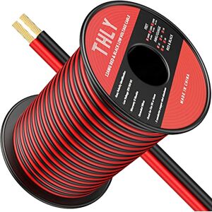 THLY 100FT 12 Gauge Wire, Electrical Wire Red and Black Wire 12V Ultra Flexible Low Voltage Wire 12 AWG Wire 2 Conductor Automative Wire for Speaker Landscape Marine Car Lamp LED Lighting THLY 100FT 12 Gauge Wire, Electrical Wire Red and Black Wire 12V Ultra Flexible Low Voltage Wire 12 AWG Wire 2 Conductor Automative Wire for Speaker Landscape Marine Car Lamp LED Lighting