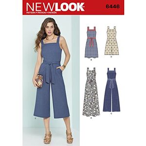 New Look Sewing Pattern 6446A Misses' Jumpsuits and Dresses, White New Look Sewing Pattern 6446A Misses' Jumpsuits and Dresses, White