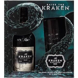 Kraken Black Spiced Rum Gift Set and Black Smoky Glass Jar, 35 cl Kraken Black Spiced Rum Gift Set and Black Smoky Glass Jar, 35 cl
