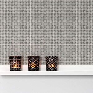 WALPLUS 15cm(6") 96 Pieces Natural Grey Limestone Mosaic Wall Tile Sticker Set Peel and Stick Backsplash Decals Vinyl Home Decors Splashback for Kitchen Bathroom Tile Paint Stick on Wall WALPLUS 15cm(6") 96 Pieces Natural Grey Limestone Mosaic Wall Tile Sticker Set Peel and Stick Backsplash Decals Vinyl Home Decors Splashback for Kitchen Bathroom Tile Paint Stick on Wall