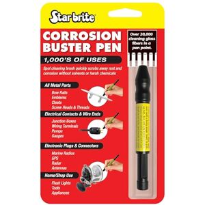 STAR BRITE Corrosion Buster Pen Precision Rust & Corrosion Removal Tool for Electrical Connections, Marine Gear, Fishing Equipment & More Easy Grip, Adjustable Fiber Length (091401) STAR BRITE Corrosion Buster Pen Precision Rust & Corrosion Removal Tool for Electrical Connections, Marine Gear, Fishing Equipment & More Easy Grip, Adjustable Fiber Length (091401)