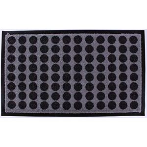 Lafinesse Decorative Coir Entrance Door Mat Black circles pattern 75 cm x 45 cm Lafinesse Decorative Coir Entrance Door Mat Black circles pattern 75 cm x 45 cm