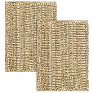 HAMID Pack of 2 Granada Jute Rugs, 100% Natural Jute Fibre, Soft and High Strength Rug, Handwoven, Living Room, Dining Room, Bedroom, Hallway Rug (70 x 50 cm) HAMID Pack of 2 Granada Jute Rugs, 100% Natural Jute Fibre, Soft and High Strength Rug, Handwoven, Living Room, Dining Room, Bedroom, Hallway Rug (70 x 50 cm)