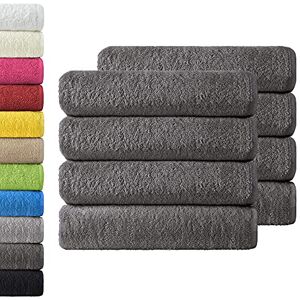 NatureMark 8 Hand Towels, Anthracite Gray, Pack of 8-50 x 100 cm NatureMark 8 Hand Towels, Anthracite Gray, Pack of 8-50 x 100 cm