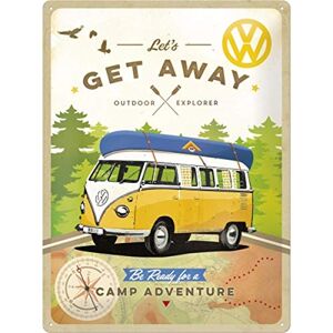 Nostalgic-Art Volkswagen VW Bulli Let's Get Away Bus gift ideaRetro Tin SignMetal PlaqueVintage design for wall decoration30 x 40 cm Nostalgic-Art Volkswagen VW Bulli Let's Get Away Bus gift ideaRetro Tin SignMetal PlaqueVintage design for wall decoration30 x 40 cm