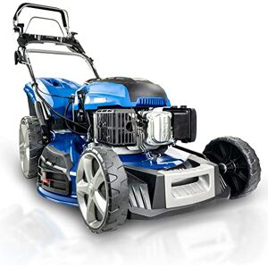 Hyundai 22”/56cm 196cc 4-in-1 Electric-start Self-propelled Petrol Lawnmower, 6 Adjustable Cutting Heights, 70l Grass Collecto, Foldable Handles, 3 Year Warranty Hyundai 22”/56cm 196cc 4-in-1 Electric-start Self-propelled Petrol Lawnmower, 6 Adjustable Cutting Heights, 70l Grass Collecto, Foldable Handles, 3 Year Warranty